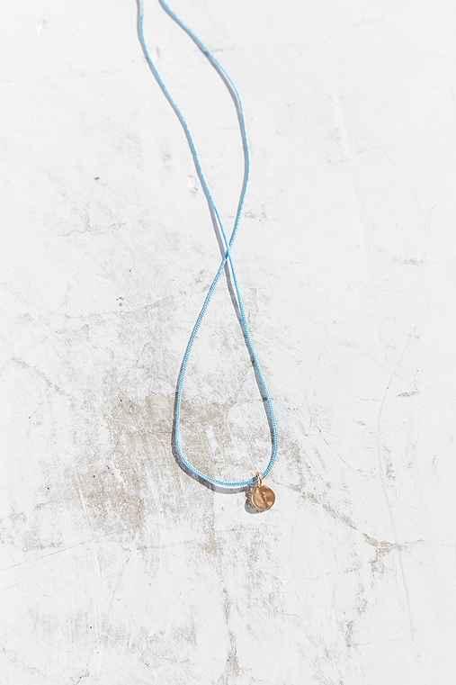 Urban Outfitters Mini Tag Short Necklace,blue,one Size