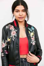 Urban Outfitters Silence + Noise Ashland Patchwork Bomber,black,l
