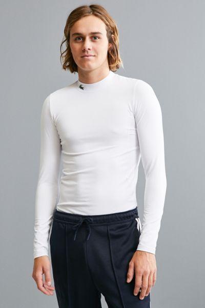Lacoste Golf Mock Neck Long Sleeve Tee