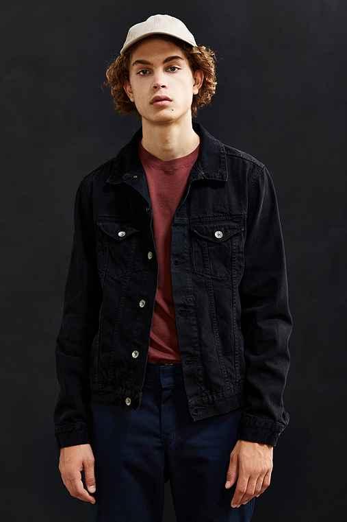 Urban Outfitters Bdg Core Denim Trucker Jacket,black,s