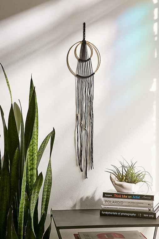 Urban Outfitters Edra String Hoop Wall Hanging,black,one Size