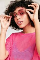 Urban Outfitters Slim Butterfly Sunglasses,pink,one Size