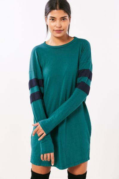 Truly Madly Deeply Oversized Varsity Stripe T-shirt Dress