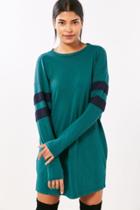 Truly Madly Deeply Oversized Varsity Stripe T-shirt Dress
