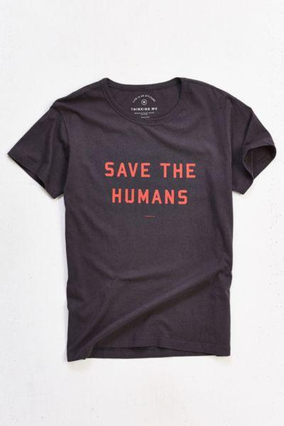 Thinking Mu Save The Humans Tee