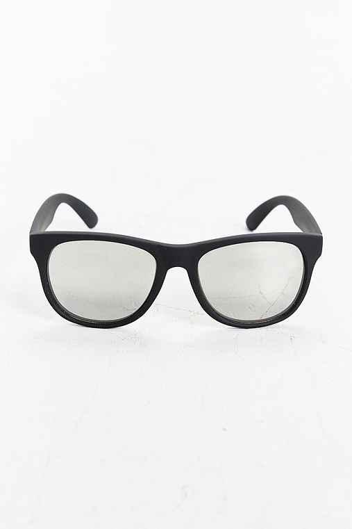 Urban Outfitters Rubberized Matte Square Sunglasses,black,one Size