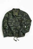 Urban Outfitters Uo Half-zip Camo Mock Neck Popover Shirt