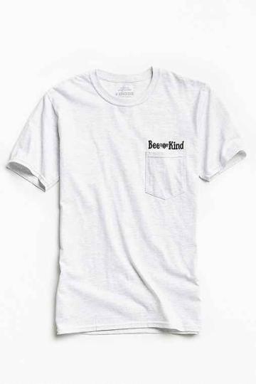 Urban Outfitters Beholder Bee Kind Pocket Tee,silver,s