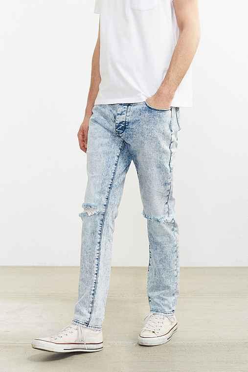 Urban Outfitters Neuw Lou Ice Age Destroyed Slim Jean,vintage Denim Light,34