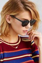 Urban Outfitters Sport Brow Bar Frame Sunglasses,black,one Size