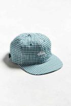 Urban Outfitters Stussy Gingham Stock Strapback Hat,green,one Size