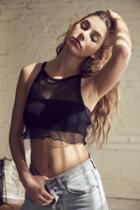 Out From Under Gwen Fishnet Cropped Tank Top