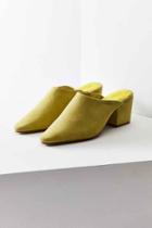 Urban Outfitters Becky Suede Pointy Toe Mule,lime,7