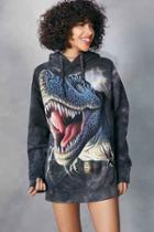 Urban Outfitters The Mountain T-rex Tie-dye Hoodie Sweatshirt,black,one Size