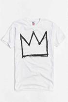 Urban Outfitters Basquiat Crown Tee,white,xl