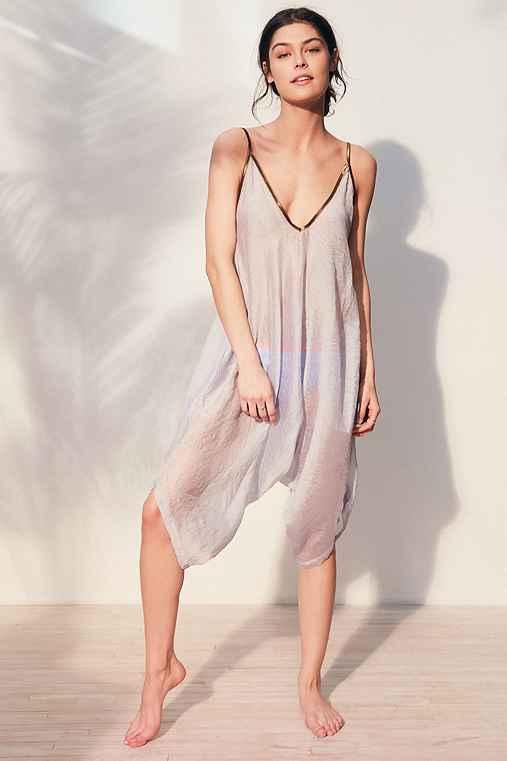 Urban Outfitters Without Walls Seersucker Romper Coverup,sky,l