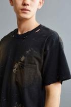 Urban Outfitters Us Rags Distressed Work Tee,black,l