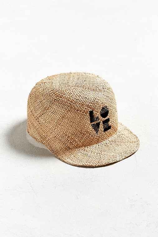 Urban Outfitters Sublime Straw Love Baseball Hat,tan,one Size