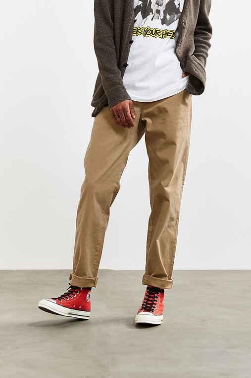 Urban Outfitters Uo Easton Slim Chino Pant,taupe,31/32