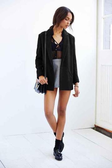 Silence + Noise Skinny Lapel Blazer