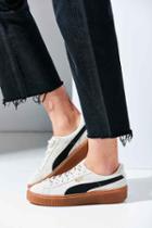 Urban Outfitters Puma Basket Suede Platform Sneaker,white,7