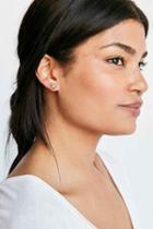 Urban Outfitters Rough Cut Stone Post Earring,clear,one Size