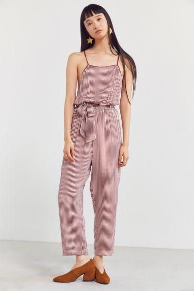 Cooperative Olivia Striped Backless Jumpsuit