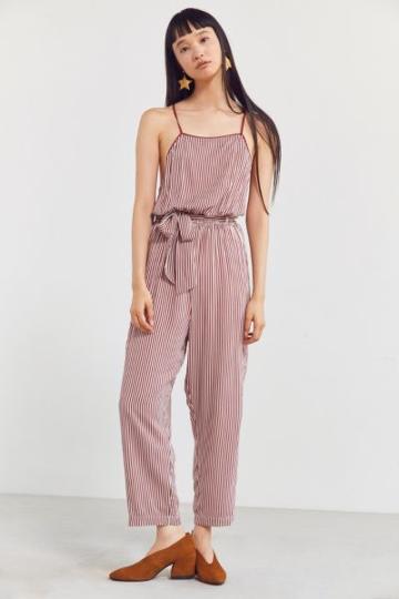 Cooperative Olivia Striped Backless Jumpsuit