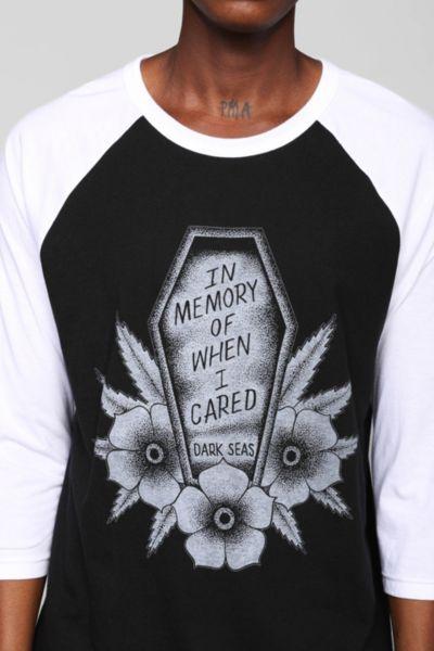 Dark Seas R.i.p. 3/4 Sleeve Raglan Tee