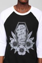 Dark Seas R.i.p. 3/4 Sleeve Raglan Tee