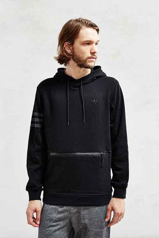 Urban Outfitters Adidas Sport Luxe Hooded Sweatshirt,black,l