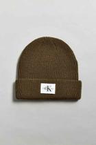 Urban Outfitters Calvin Klein Jeans Beanie,green,one Size