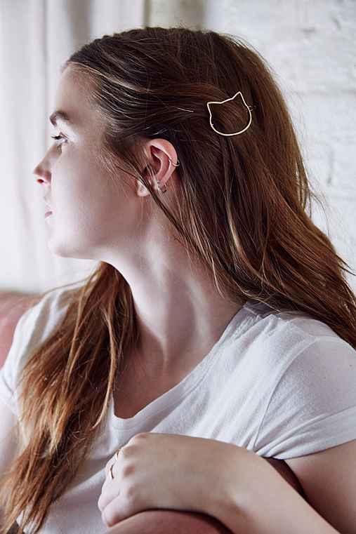 Urban Outfitters Clio Cat Hair Pin,gold,one Size
