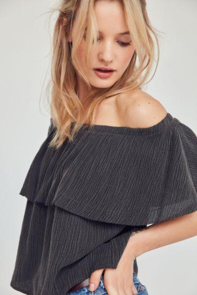 Ecote Winona Ruffle Off-the-shoulder Top