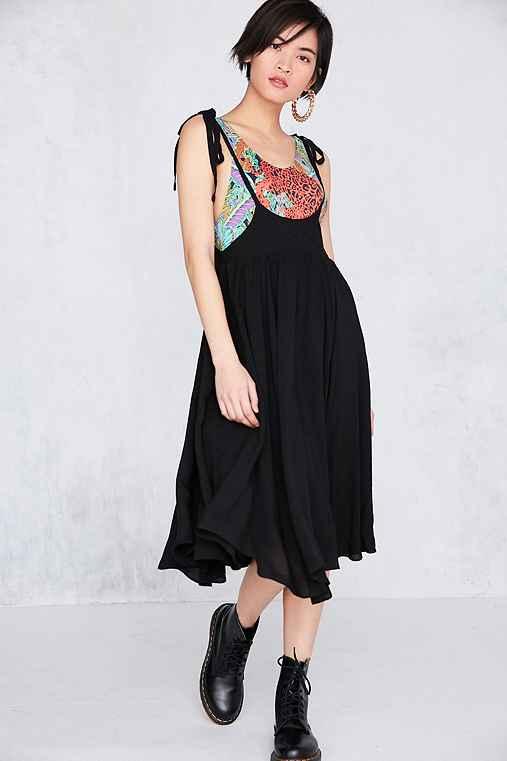 Urban Outfitters Kimchi Blue Lemon Meringue Jumper Midi Skirt,black,xs/s