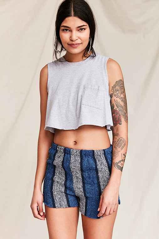 Urban Outfitters Urban Renewal Recycled Woven Short,blue,m/l