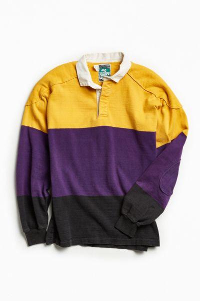 Urban Outfitters Vintage Vintage Mcintosh & Seymour Yellow + Purple Rugby Shirt