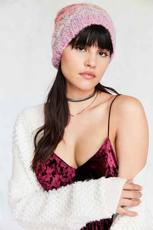 Urban Outfitters Slouchy Crosshatch Knit Beanie,assorted,one Size