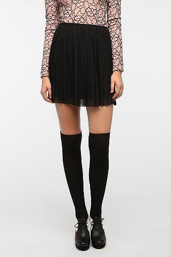 Sparkle & Fade Pleated Chiffon Miniskirt