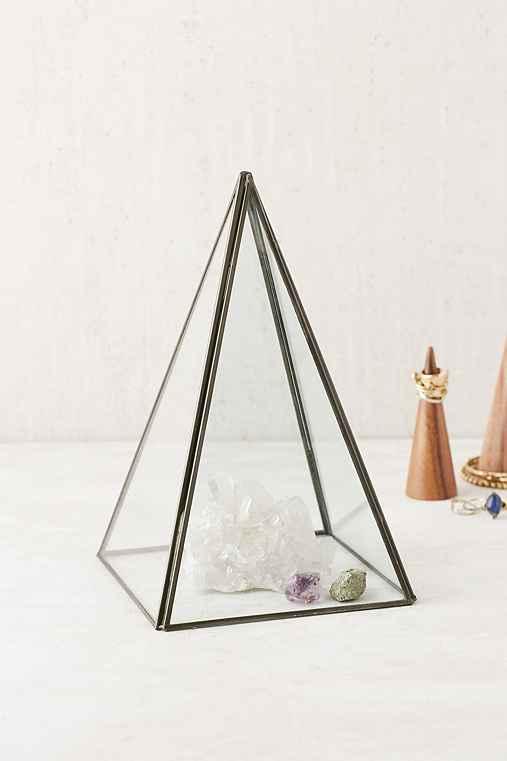 Urban Outfitters Pyramid Glass Cloche,grey,one Size