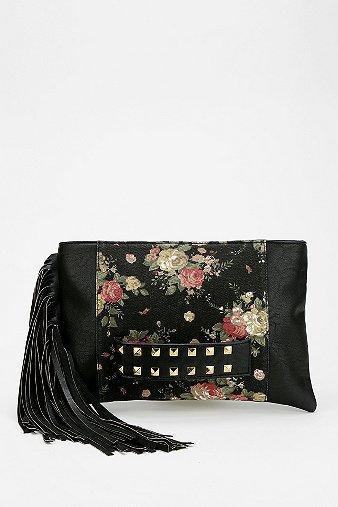 Kimchi Blue Flower-print Studded Clutch