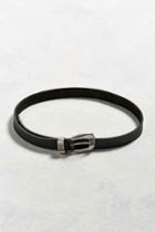 Urban Outfitters Uo Metal Tipped Leather Belt,black,38