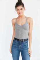 Urban Outfitters Out From Under Drop Needle Y-back Cami,grey,s