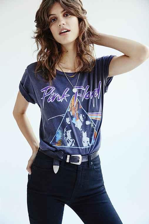 Urban Outfitters Junk Food Pink Floyd Prism Tee,washed Black,xs