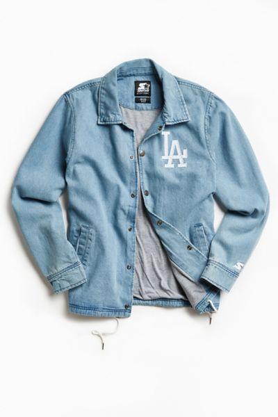Starter X Uo Los Angeles Denim Coach Jacket