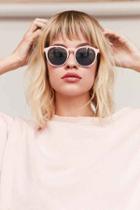 Urban Outfitters Every Day Round Sunglasses,blush,one Size