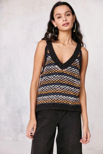 Ecote Asher Stripe-stitch Sweater Tank Top