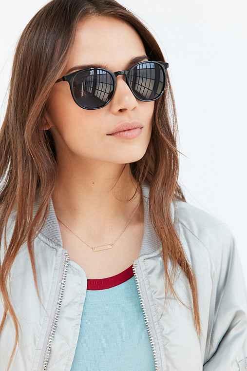 Urban Outfitters Preppy Boyfriend Sunglasses,black,one Size