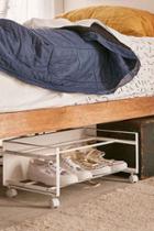 Urban Outfitters Frame Rolling Shoe Rack,white,one Size