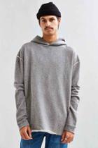 Urban Outfitters Poetto Destructed Long Hoodie Sweatshirt,grey,s